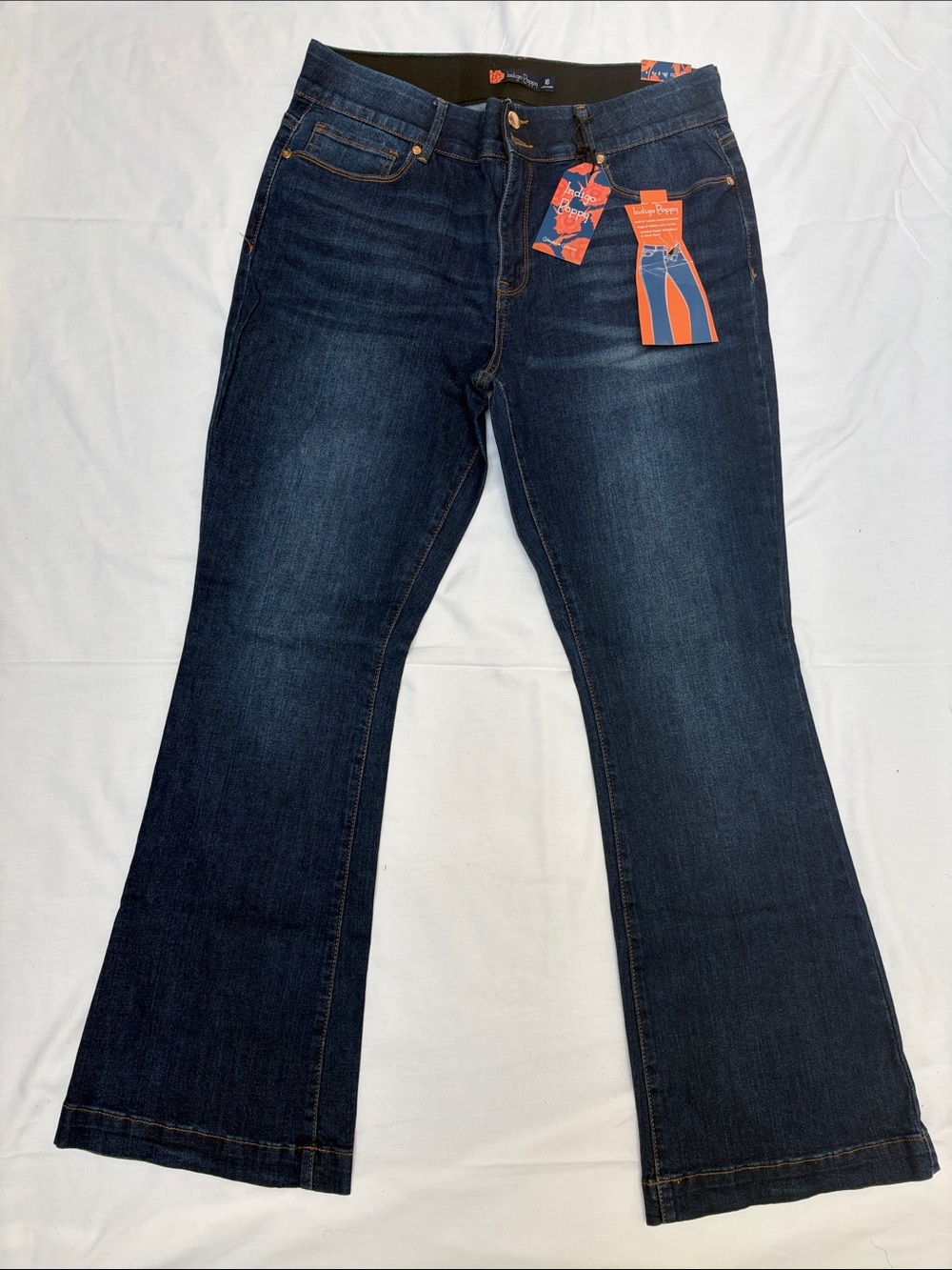 Dark Indigo Women's Wide Leg Jeans - Classic Flare